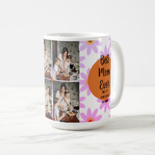 Mug Cadeau de fleurs en collage photo personnalisé pou