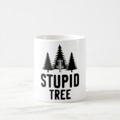 Mug Cadeau de golf de frisbee drôle d'arbre stupide (Centre)
