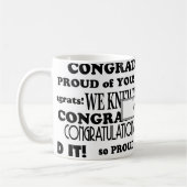 Mug Cadeau de graduation blanc et noir (Gauche)