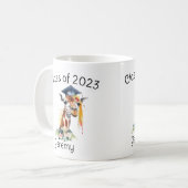 Mug Cadeau de graduation de la Giraffe mignonne (Devant gauche)