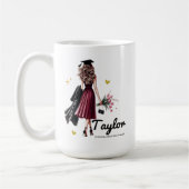 Mug Cadeau de graduation personnalisée pour elle (Gauche)