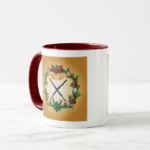 Mug Cadeau de guirlande de Noël de musique de basson (Devant gauche)