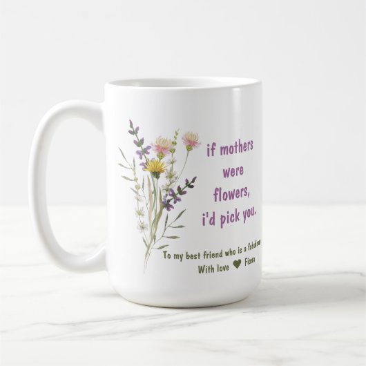 Mug cadeau de jour de mère élégant (Gauche)