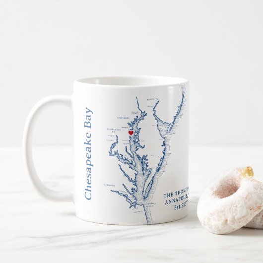 Mug Cadeau de la baie de Chesapeake (Avec donut)
