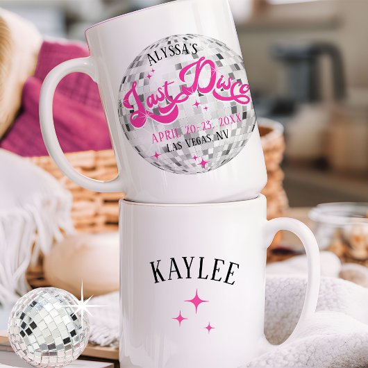 Mug cadeau de la Dernière disco de la mariée