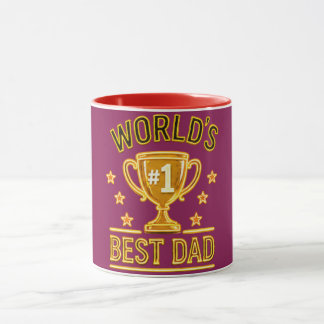 Mug Cadeau de la Fête des Pères #1 au Monde – Unique