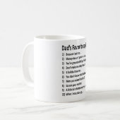 Mug Cadeau de la Fête des pères de voeux de papa (Devant gauche)