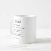 Mug Cadeau de la fête des pères : définition moderne e (Devant gauche)