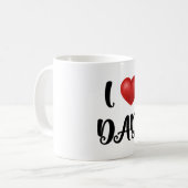 Mug Cadeau de la Fête des Pères J'adore Papa Explosion (Devant gauche)