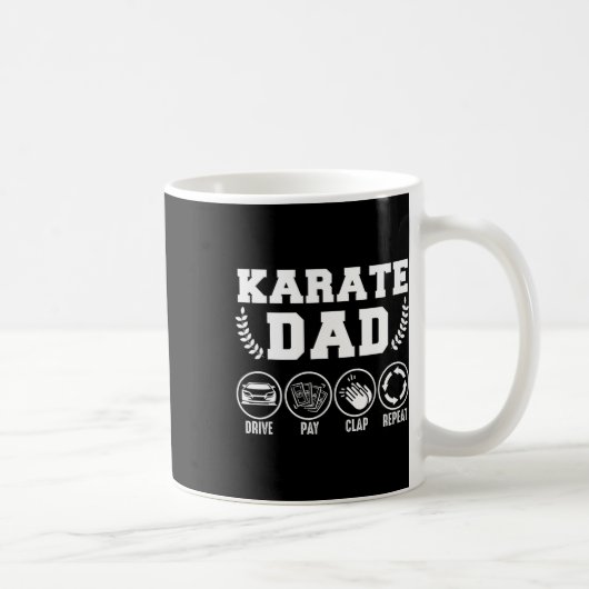 Mug Cadeau de la fête des pères Karaté Papa Conduire P (Droite)