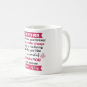 Mug cadeau de la mère au fils (Devant droit)