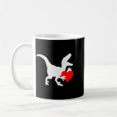 Mug Cadeau de la Saint-Valentin Amour de Raptor Dino R (Gauche)