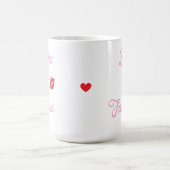 Mug Cadeau de la Saint-Valentin Café et Baisers avec T (Centre)