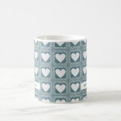 Mug Cadeau de la Saint-Valentin Cœurs Géométriques Tea (Centre)