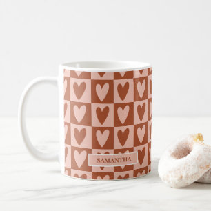 Mug Cadeau de la Saint-Valentin en terre cuite Boho He