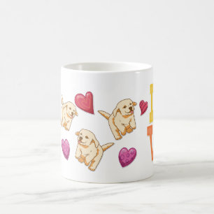 Mug Cadeau de la Saint-Valentin Golden Retriever Amour