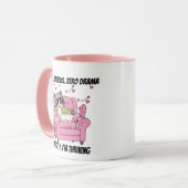 Mug Cadeau de la Saint-Valentin : Pyjama, Canapé, Snac (Devant gauche)