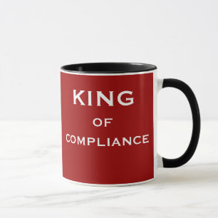 Mug Cadeau de l'agent de conformité masculin Nom du