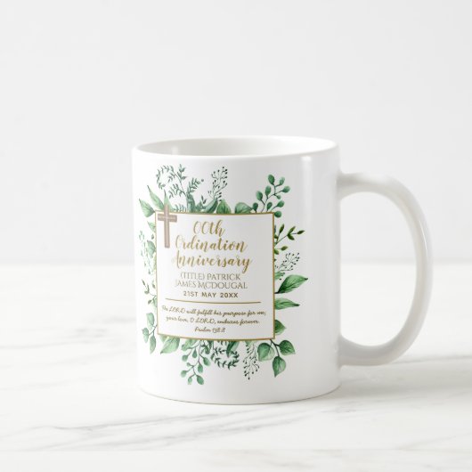 Mug Cadeau de l'anniversaire de l'ordre du prêtre pers (Droite)