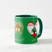 Mug cadeau de l'église maronite libanaise (Devant droit)