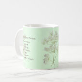 Mug cadeau de l'enseignant à la retraite, Fleurs s (Devant gauche)
