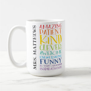 Mug CADEAU DE L'ENSEIGNANT BOUILLOIRE DE POINTS coloré