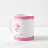 Mug Cadeau de l'enseignant de Merci rose (Devant gauche)