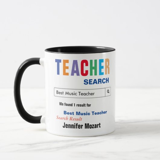 Mug Cadeau de l'enseignant de musique (Gauche)