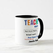 Mug Cadeau de l'enseignant de musique (Devant droit)