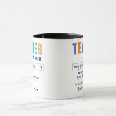 Mug cadeau de l'enseignant d'histoire (Centre)