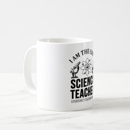 Mug Cadeau de l'enseignant en sciences cool (Devant gauche)