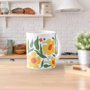 Mug Cadeau de l'enseignant Floral Abstrait moderne Ins