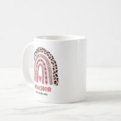 Mug Cadeau de l'enseignant personnalisé, Techer arc-en (Devant gauche)