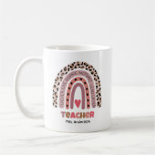 Mug Cadeau de l'enseignant personnalisé, Techer arc-en (Gauche)