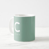 Mug Cadeau de lettre et de nom monogramme (Devant gauche)
