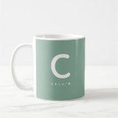 Mug Cadeau de lettre et de nom monogramme (Gauche)