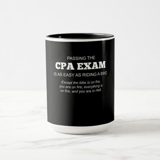 Mug Cadeau de l'examen CPA certifié (Centre)