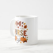 Mug Cadeau de l'infirmière d'automne - Citrouille mign (Devant gauche)
