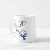 Mug Cadeau de l'observateur d'oiseaux chanteurs (Devant gauche)
