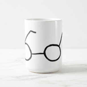 Mug Cadeau de lunettes rondes dessinées à la main