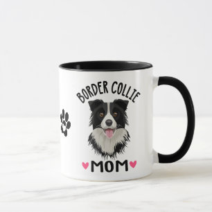 Mug Cadeau de maman Border Collie Chien noir et blanc