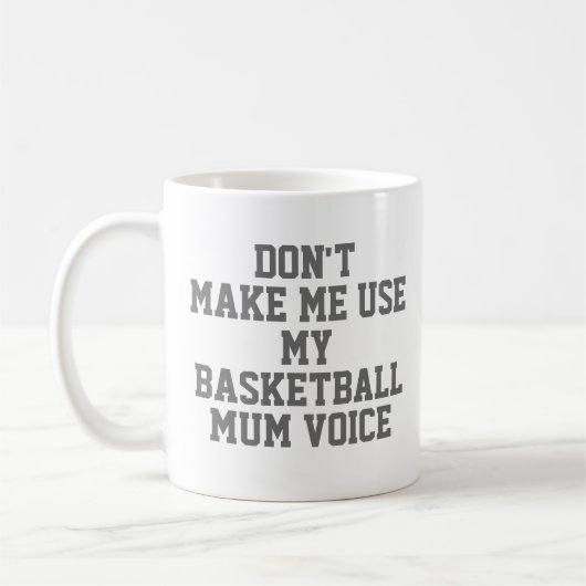 Mug cadeau de maman de basket | Drôle Citation Slo (Gauche)