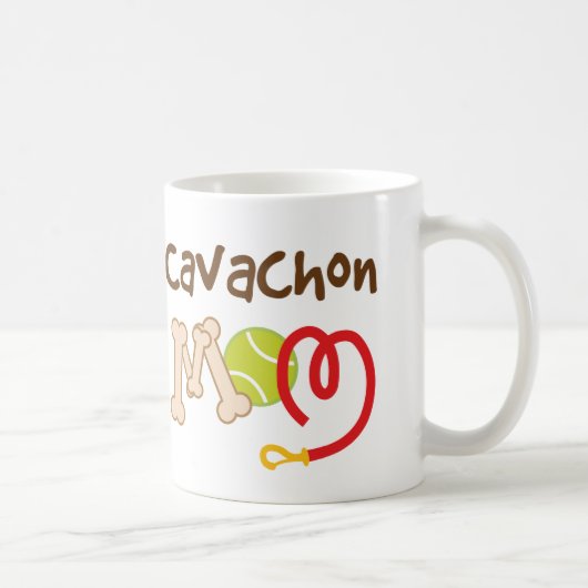 Mug Cadeau de maman de race de chien de Cavachon (Droite)