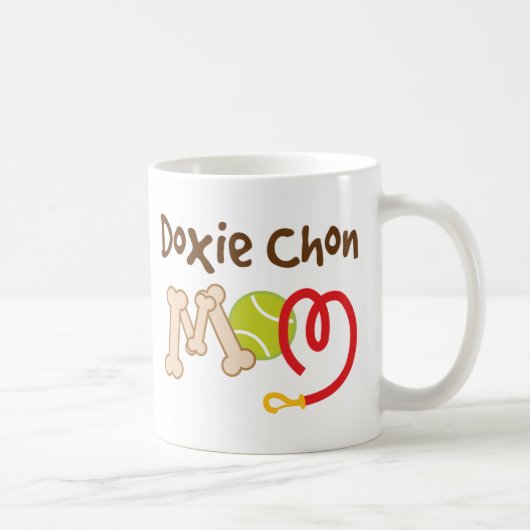 Mug Cadeau de maman de race de chien de Doxie Chon (Droite)
