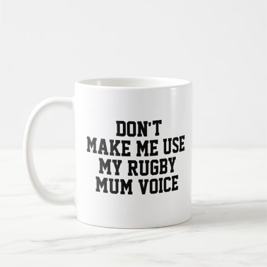 Mug cadeau de maman rugby | Drôle Citation Slogan  (Gauche)