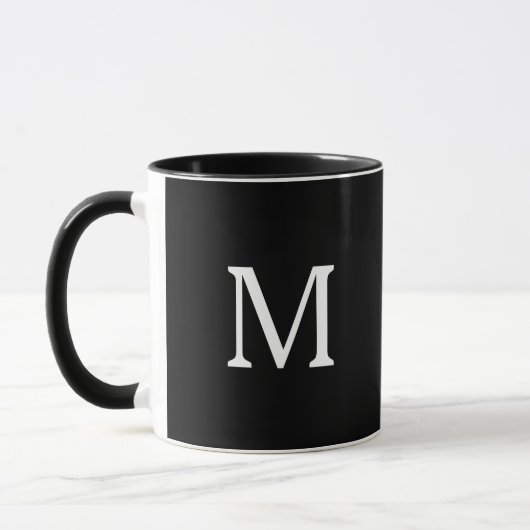 Mug Cadeau de mariage de fête d'anniversaire noir et b (Gauche)