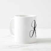 Mug Cadeau de mariage de lettre initiale de monogramme (Devant gauche)