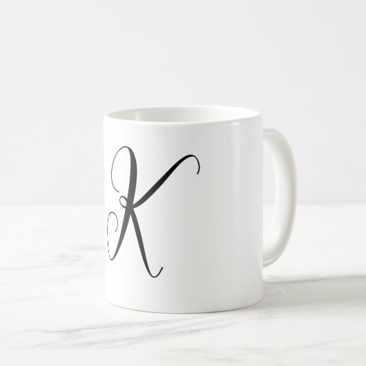 Mug Cadeau de mariage initiale de monogramme Faveur de (Devant droit)