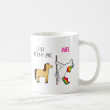 Cadeau de mariage pour belle-mère Licorne à sirote