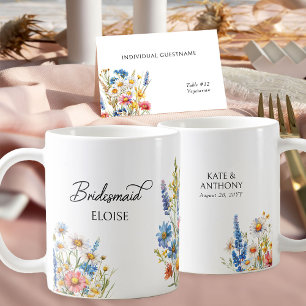 Mug Cadeau de mariage pour demoiselle d'honneur Fleur